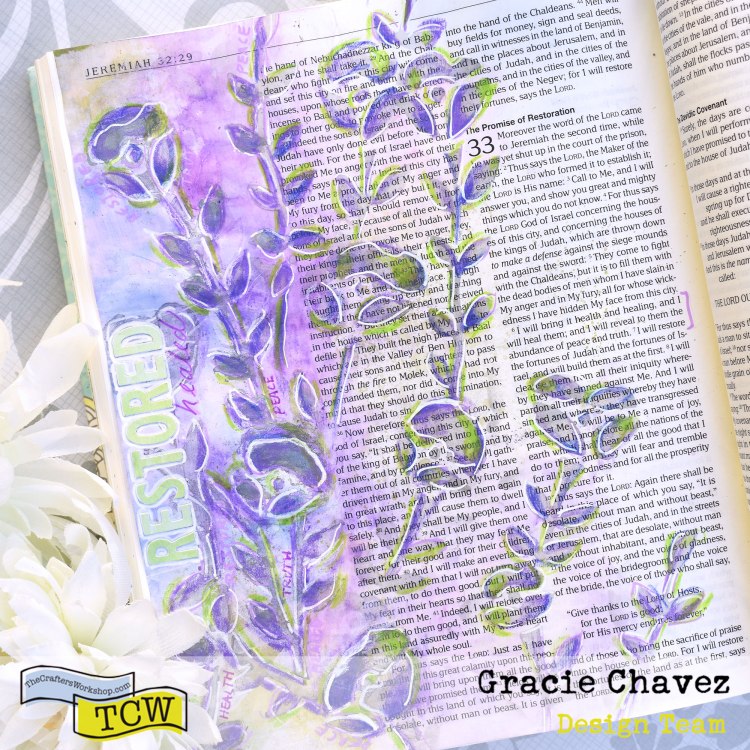 BibleJournalingwithTCWstencilsandSilverGesso_GracieChavez_1