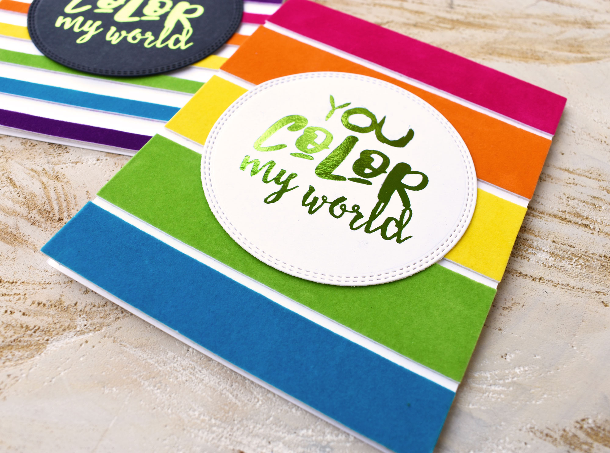 New Deco Foil Flock Rainbow Cards • Video Tutorial – Graciellie Design